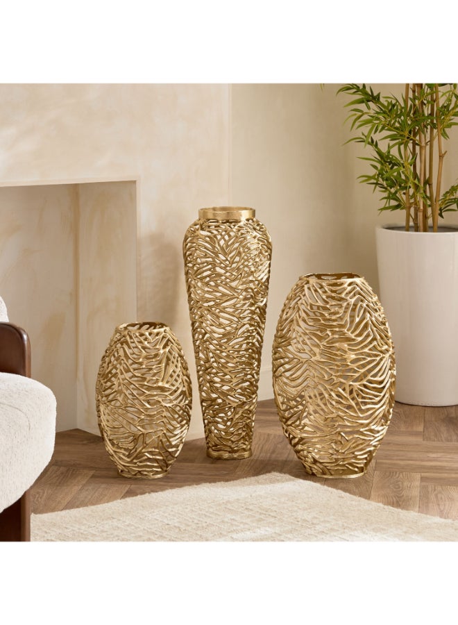 Home Box Decorative Cutwork Vase - Gold - Image 4